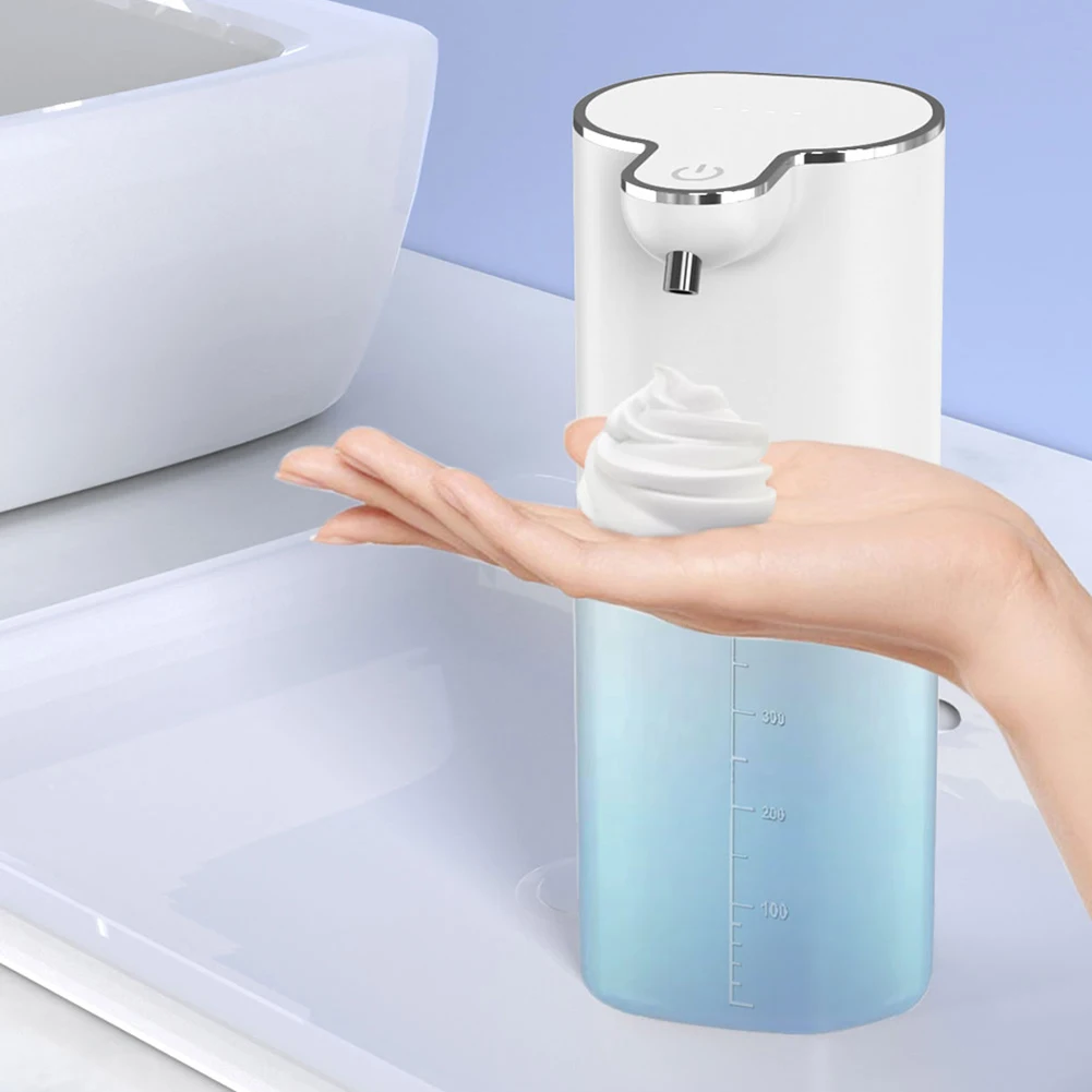 400ml Automatic Soap Dispensers Wall Mounted Touchless Hand Soap Dispenser USB Charging 4 Levels Adjustable for Bathroom Kitchen