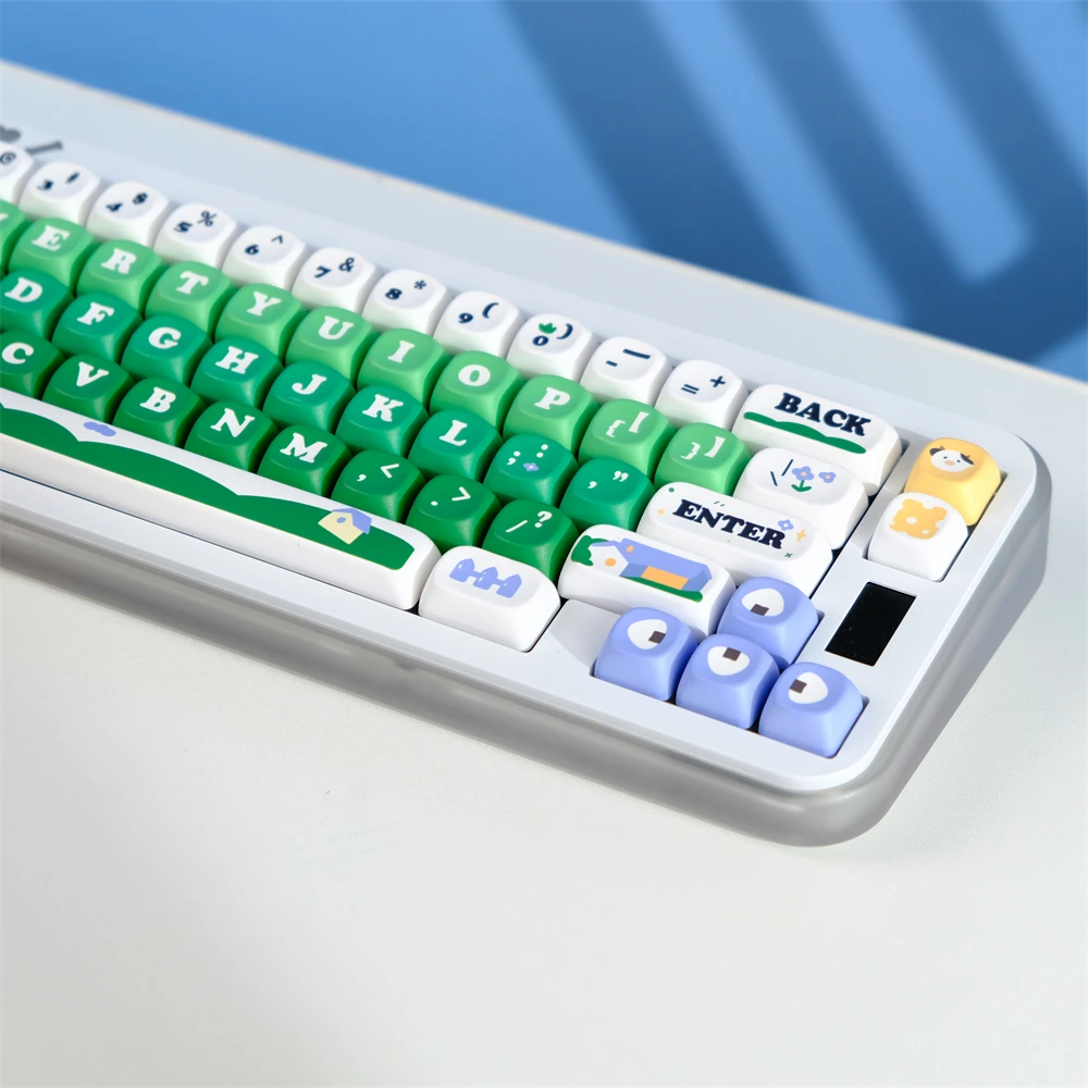 Teclas MOA para teclado mecánico, teclas de 129 teclas, PBT, perfil MOA, sublimación, interruptor MX