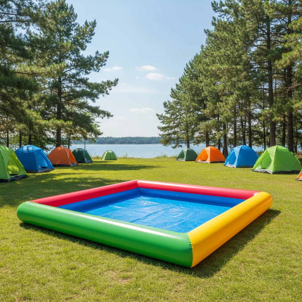 3x6x0.3m Inflatable PVC Kids Play Pool Combo Sand Pit And Ball Pool With UV Resistant Durable Material For Outdoor Backyard Fun