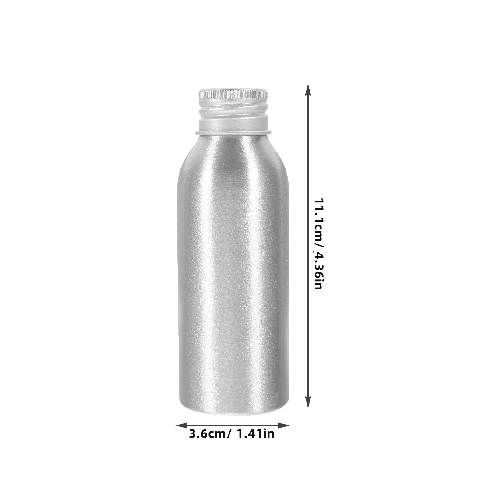 Bottiglie da viaggio da 100 ml Confezione da 3 fiale vuote ricaricabili in alluminio per lozione oli essenziali profumati con tappi a vite