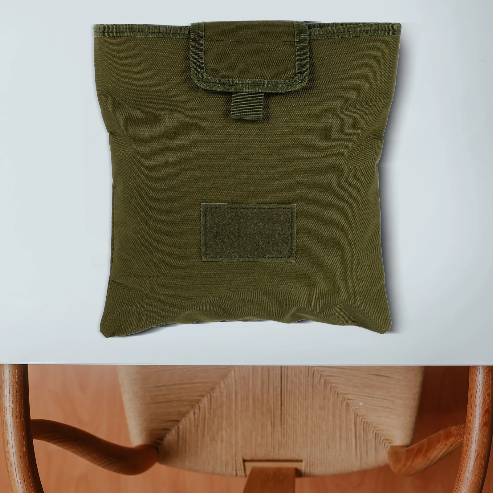 

Folding Recycling Bag Storage Pack Outdoor Hanging Sports Bag Multi Purpose Tool Holder Nylon Pouch Green