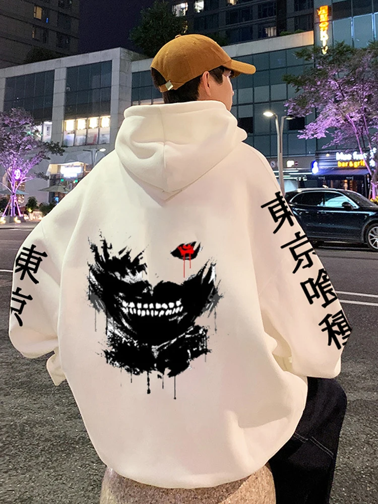 Anime Hoodie Mens Fashion Warm Sweatshirt Graphical Printed Hip Hop Hoodies Casual Streetwear Spring Autumn New Hoody