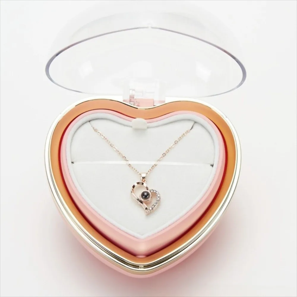 

Романтическая консервированная цветочная коробка для флип-колец в форме сердца, коробка для хранения подарков на день Святого Валентина, дисплей для ювелирных изделий, колец