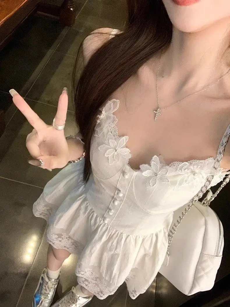 فساتين نسائية للحفلات للنساء لحفلات الزفاف الصيفية من الكتان Smocking خصر حريري للترفيه يوميًا فني نقي رعوي قابل للتنفس #5