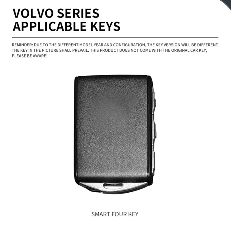 Zinc Alloy Leather Car Key Case for Volvo XC90 grill Cover Custom Logo Protection Shell Keychain Keyless Interior Accessories - Image 4