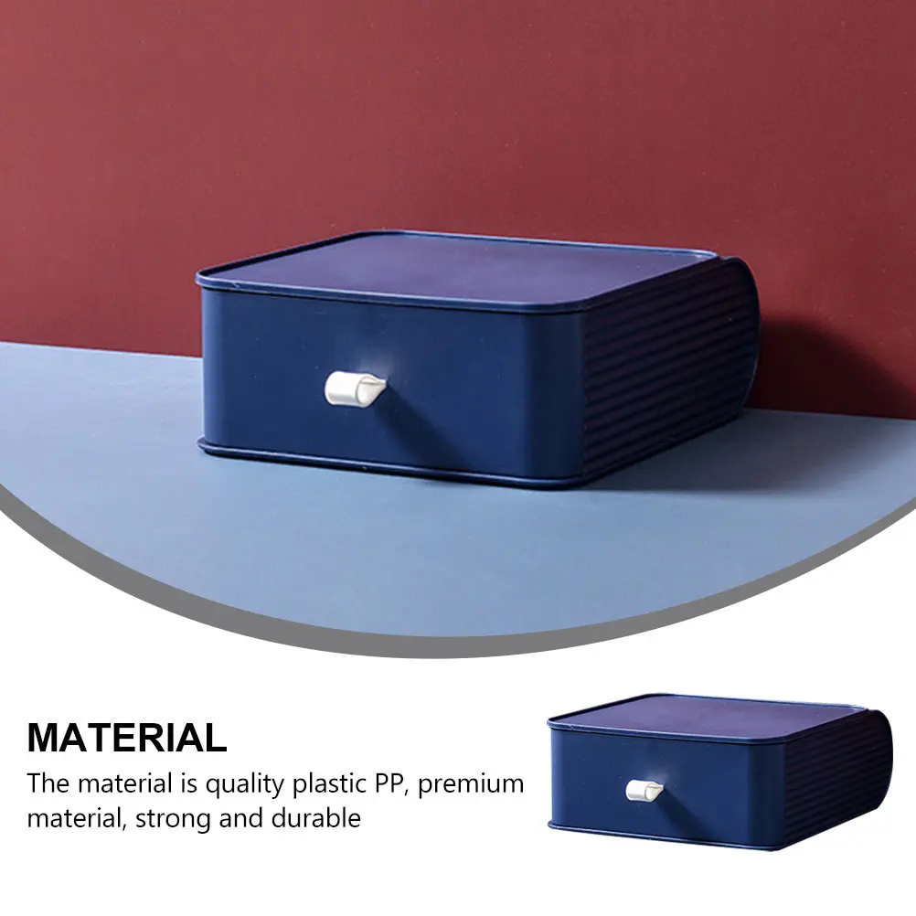 

Drawer Type Storage Box Plastic Desktop Organizer For Home Office Dorm Room Stackable Sundries Container Pp Material Multi-Color