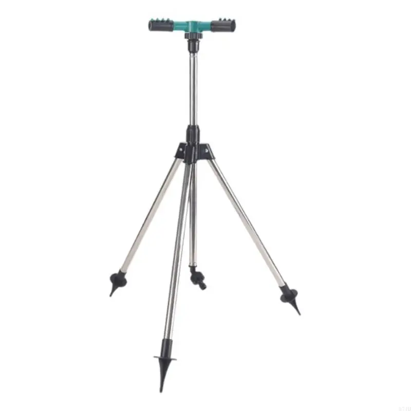 Three Arm Water Head, Hose Adapter Set, and Freestanding Irrigation Support for Lawn, Flower Row, and Yard Care 37JD