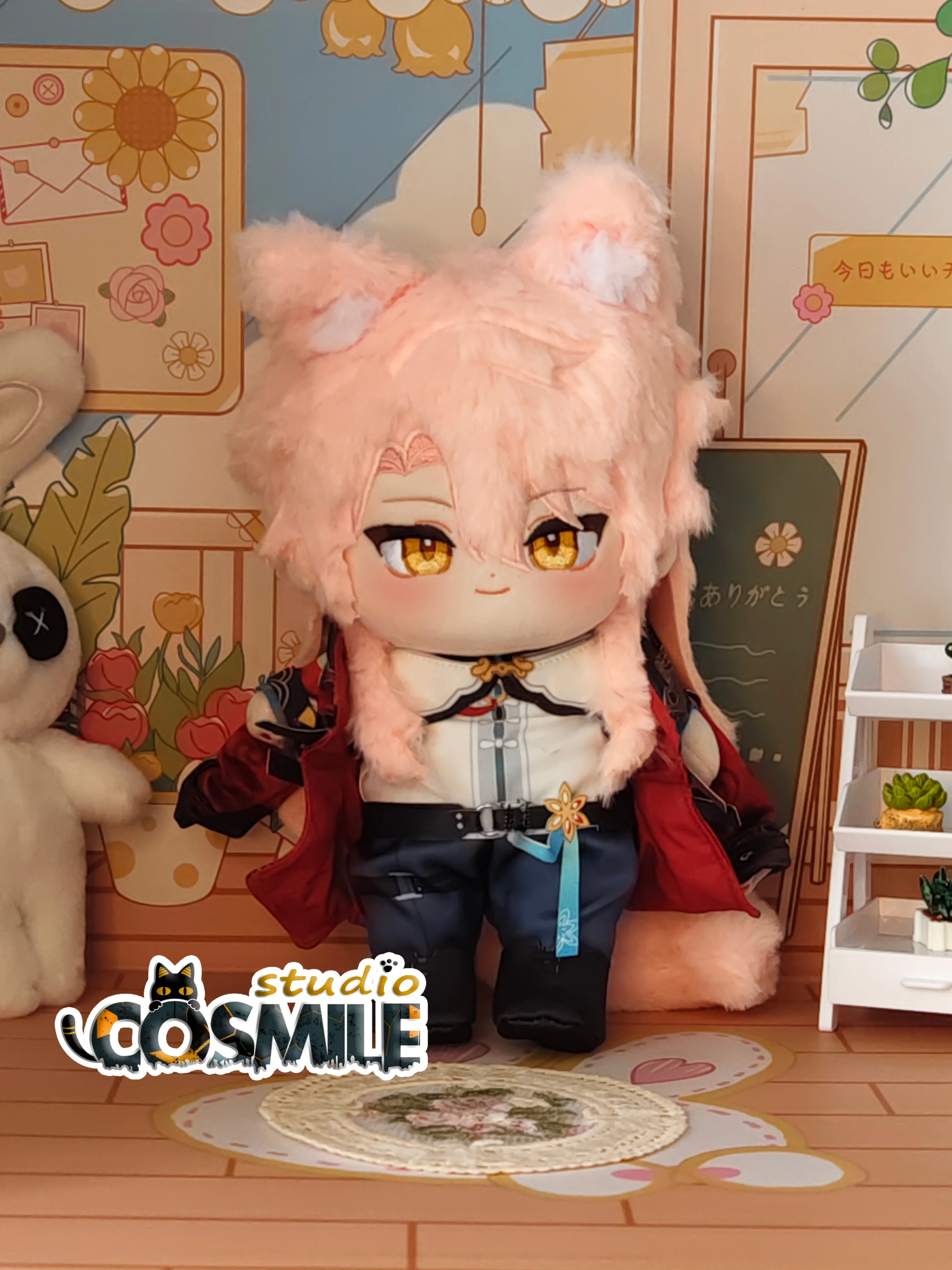Game Honkai: Star Rail Jiaoqiu Jiao Qiu Pink Stuffed Plushie 20cm Plush Doll Body Clothes Skeleton Gift KM