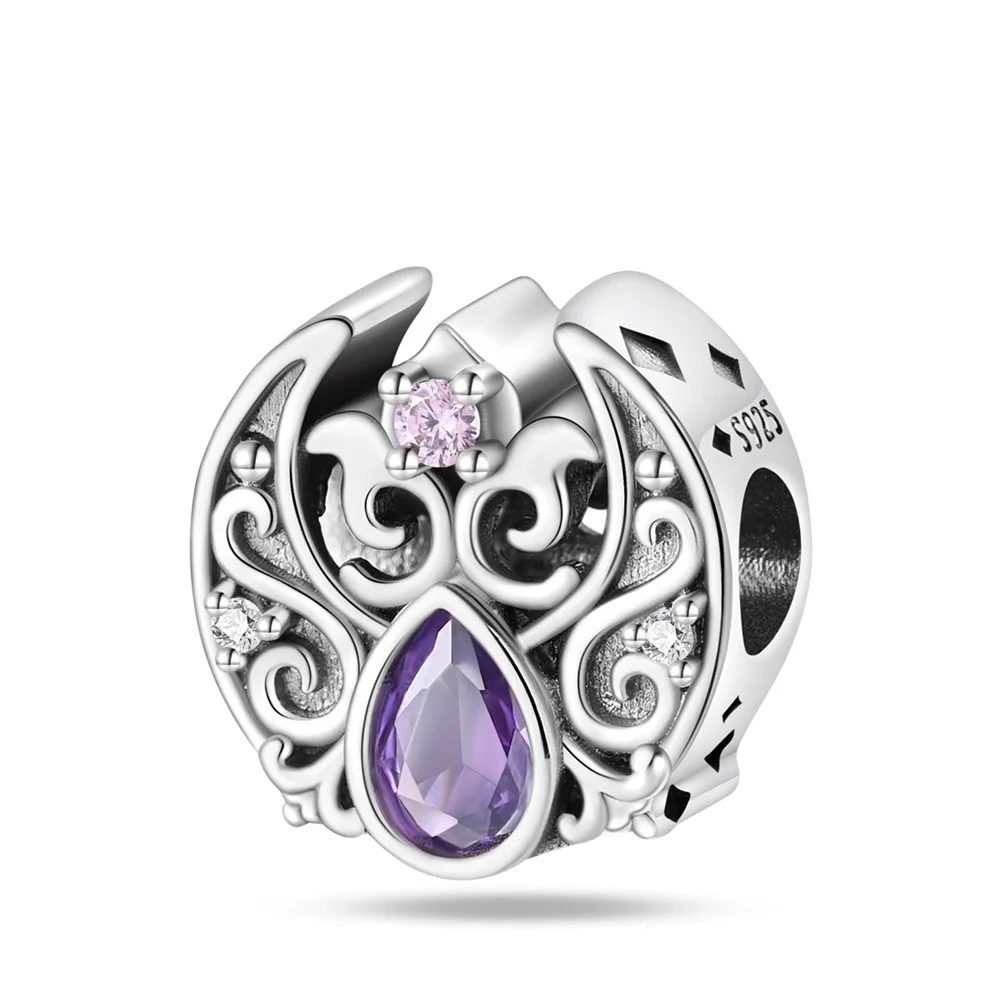 

Unique 925 Sterling Silver Classical Water Droplet Moonlight Wings Charm Fit Pandora Braelet Women's Cocktail Accessories