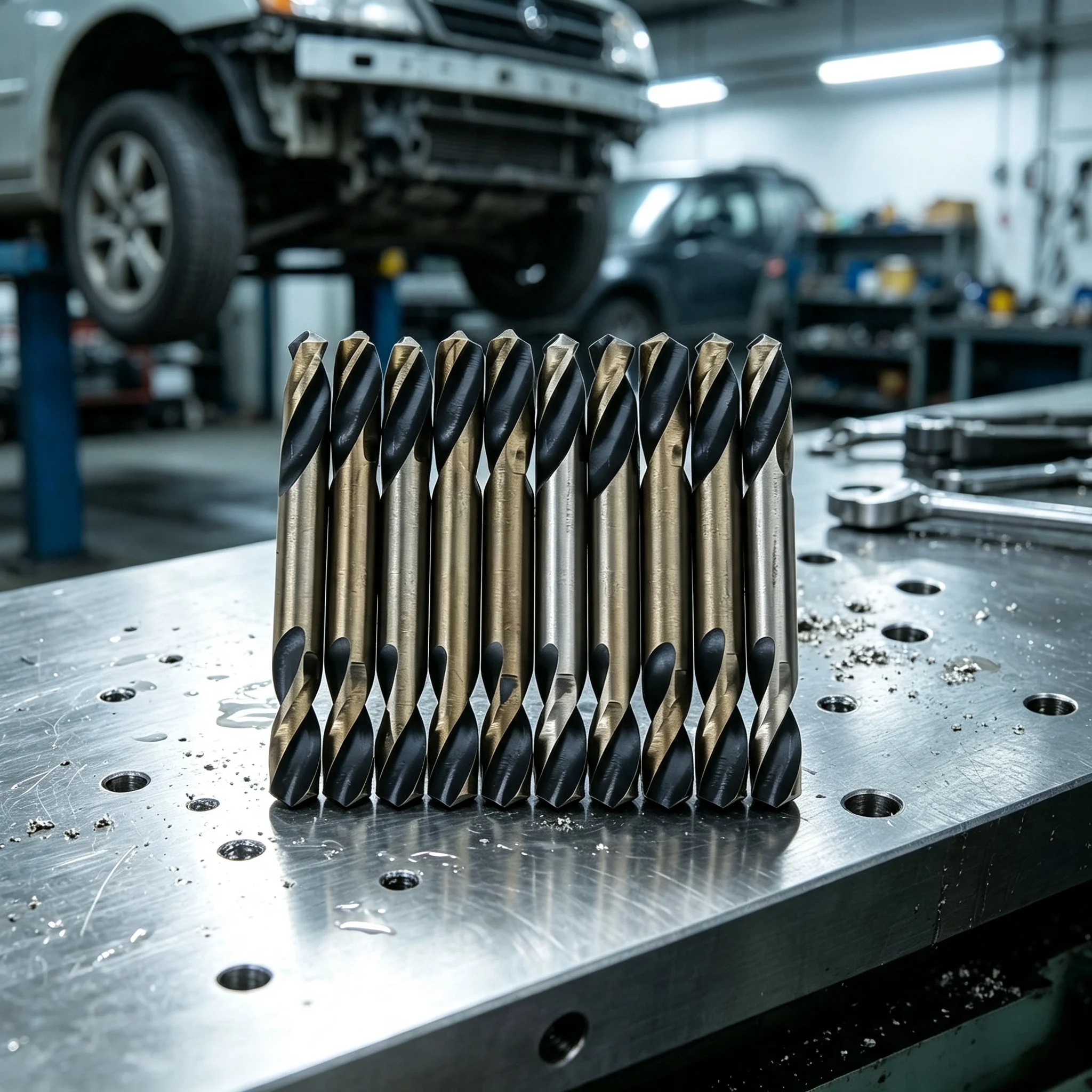 10pcs Double Head Drill Bit Set HSS Double-edged Cobalt Ultrahard Twist Drill Bit For Metal Stainless Steel Borehole With Box
