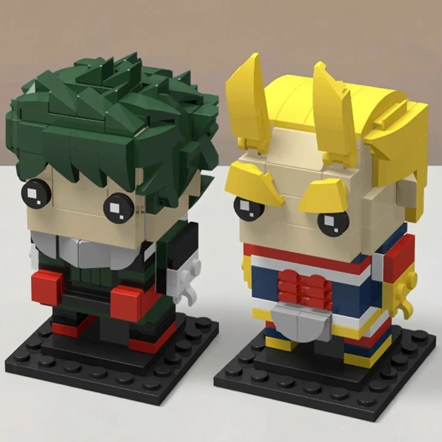 Bloques de Construcción MOC My Hero School Deku, Figuras de Anime, All Might BricksHeadz, Juguetes de Construcción para Niños, Regalos