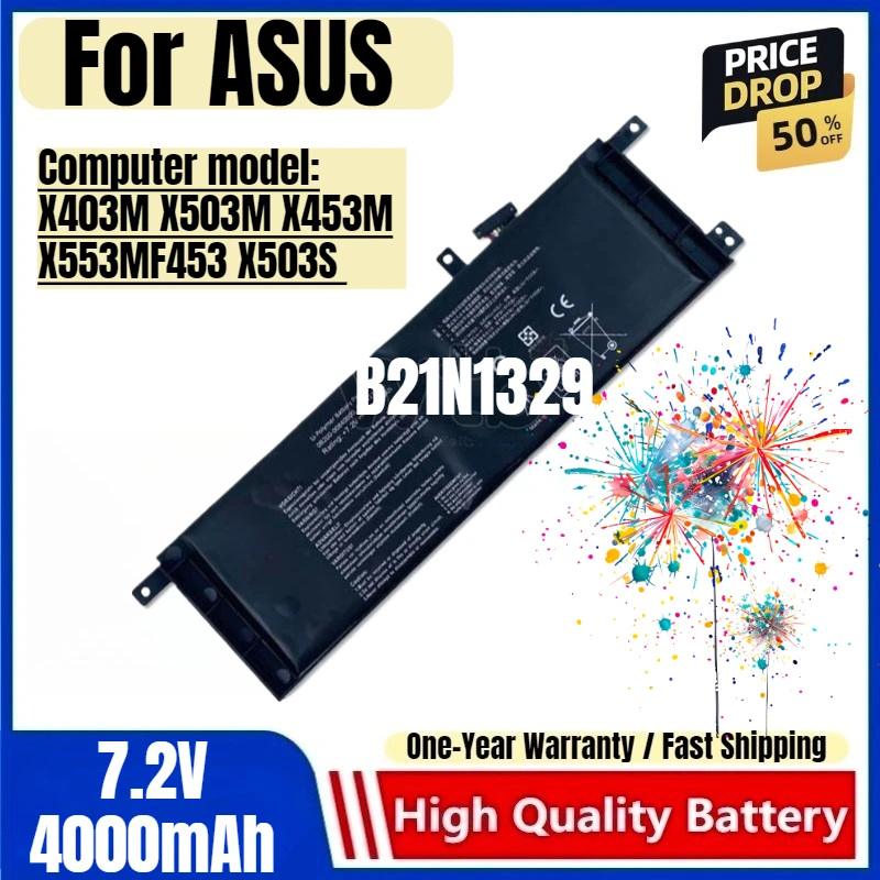 

B21N1329 for ASUS X403M X503M X453M X553MF453 X503S Laptop Battery High Capacity Battery Replacement Bateria