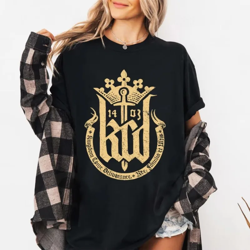 Kingdom Come Deliverance 2 Shirt KCD2 Merch Vintage Medieval Gothic Tee Hans Capon Gamer Gift Clothing Men Women All-Season