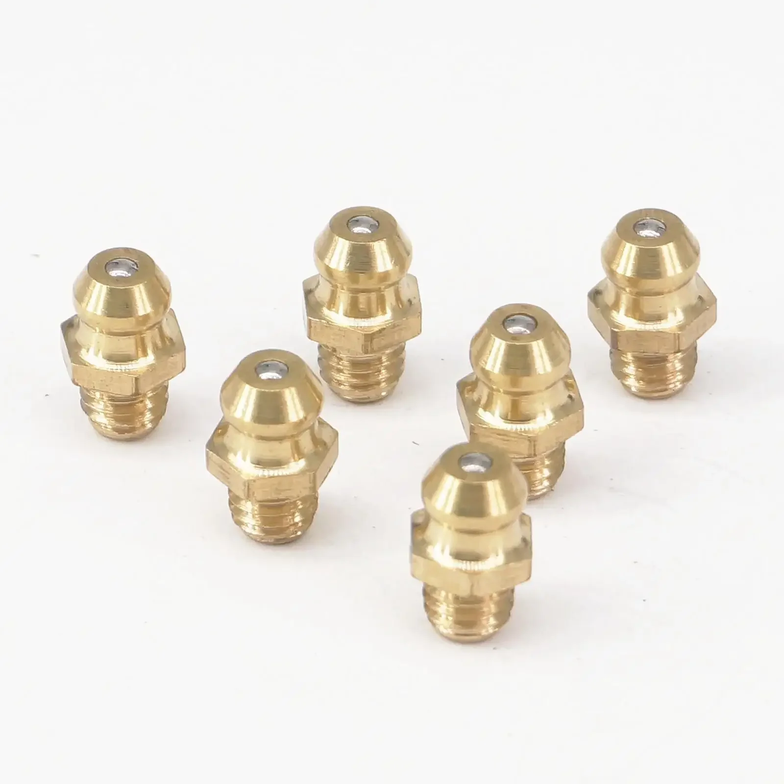 

LOT 10 M6x1mm Metric male Thread Taper Straight Brass Grease Zerk Nipple Fitting For machine tool greaseing accessory