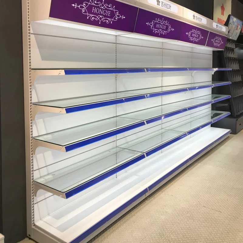 Rak Kosmetik Kustom, Display Ritel, Rak Toko yang Dapat Disesuaikan, Rak Gondola Modern untuk Belanja