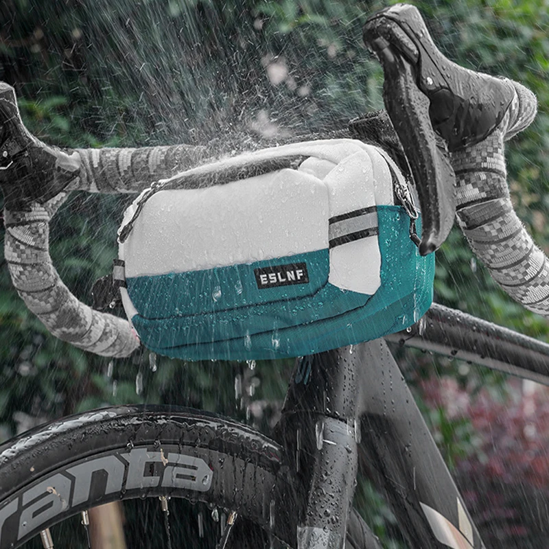 

Сумка на руль велосипеда, портативная сумка для велосипеда, многоцелевая велосипедная сумка большой емкости 2,5 л, брызгозащищенная передняя сумка для хранения