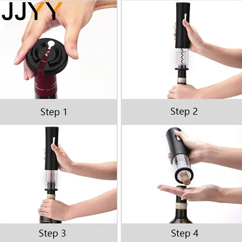 JJYY Electric Wine Openers Bottle Opener Automatic Beer Bottle Openers Corkscrew Wine Beer Soda Cap Opener Kitchen Accessories