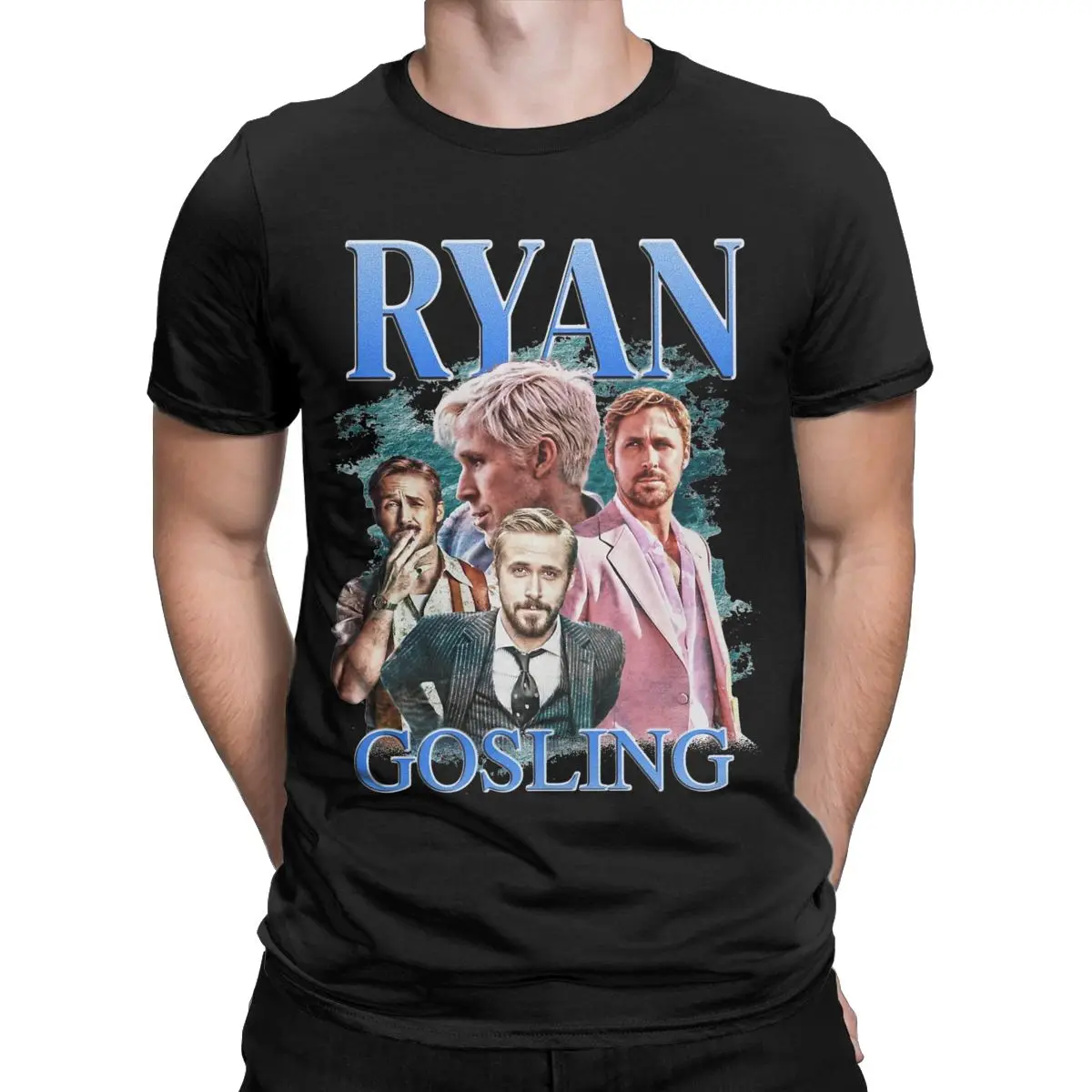 I Love Ryan Gosling T-Shirts for Men Cool Pure Cotton Tee Shirt Crew Neck Short Sleeve T Shirts Unique Tops