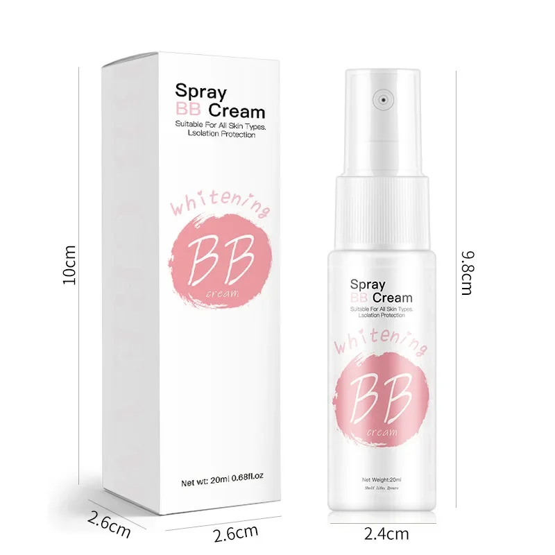 Spray de base hydratant blanchissant, BB crème, correcteur éclaircissant, beauté du visage, soins de la peau, fond de teint, maquillage, cosmétiques