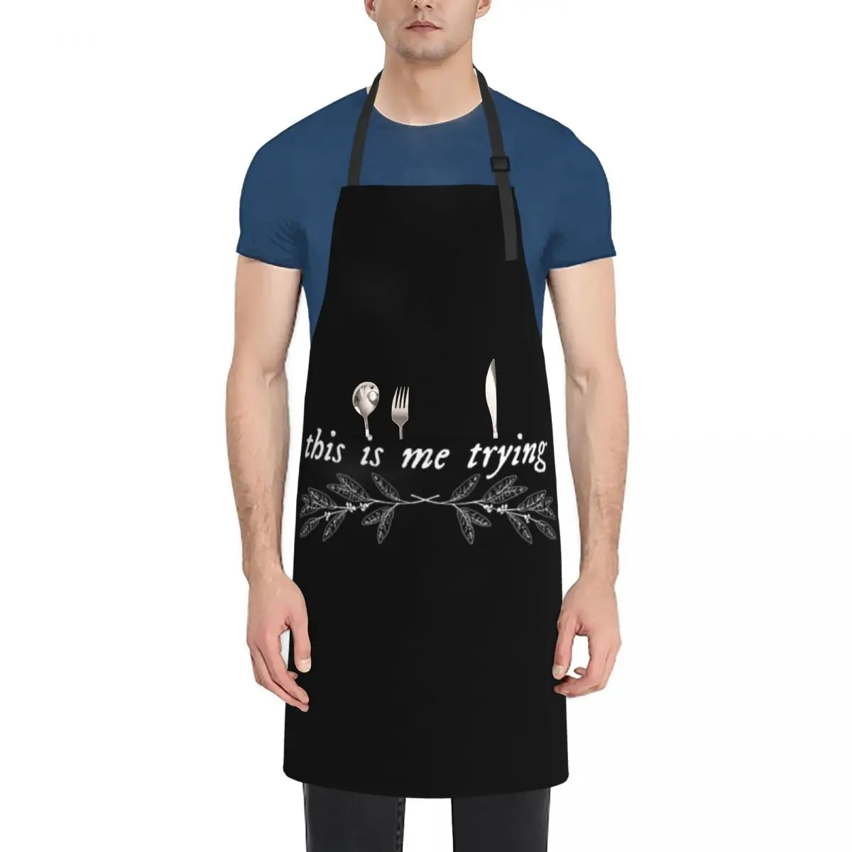 

This Is Me Trying - Taylor Swift Waterproof Kitchen Apron For Women/Men With Pockets Work Restaurant Shop Waiter Work Uniform