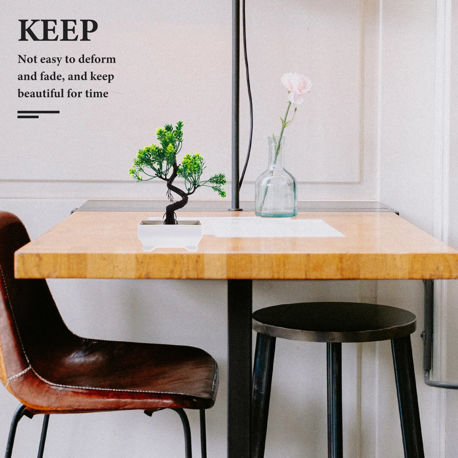 

Artificial Bonsai Tree Indoor Small Fake Plant Lifelike Plastic Potted Simulation Potted Plant Home Office Table Decoration