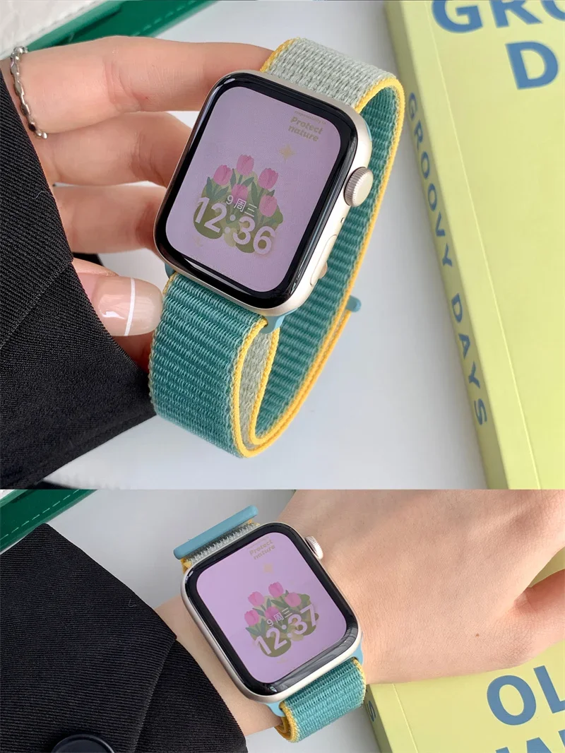 2026 Nylon Loop for Apple Watch Band 49mm 46mm 40mm 44mm 41mm 45mm 42mm Bracelet IWatch 12/11/10/9/8/7/6/5/4/SE/Ultra 4/3 Strap