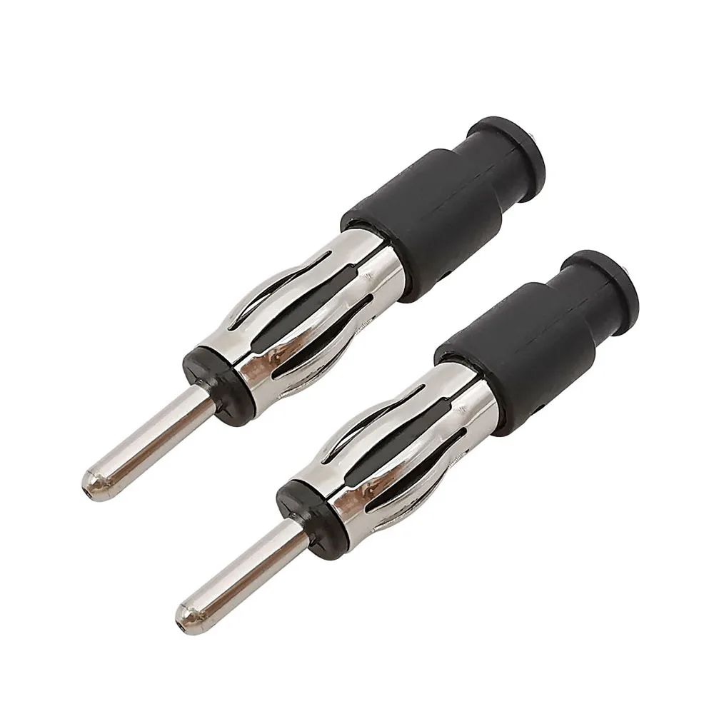 2Pcs Car Antenna Male Plug Adapter Straight FM/AM Digital Radio Aerial Wire Cable Soldering Connector Plastic Handle DIY Repair