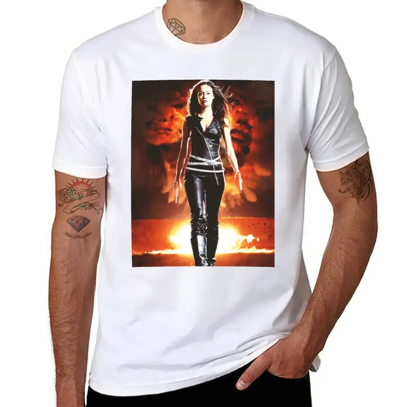 Summer Glau - BADASS WOMEN T-Shirt cute tops tees korean fashion Short sleeve tee men