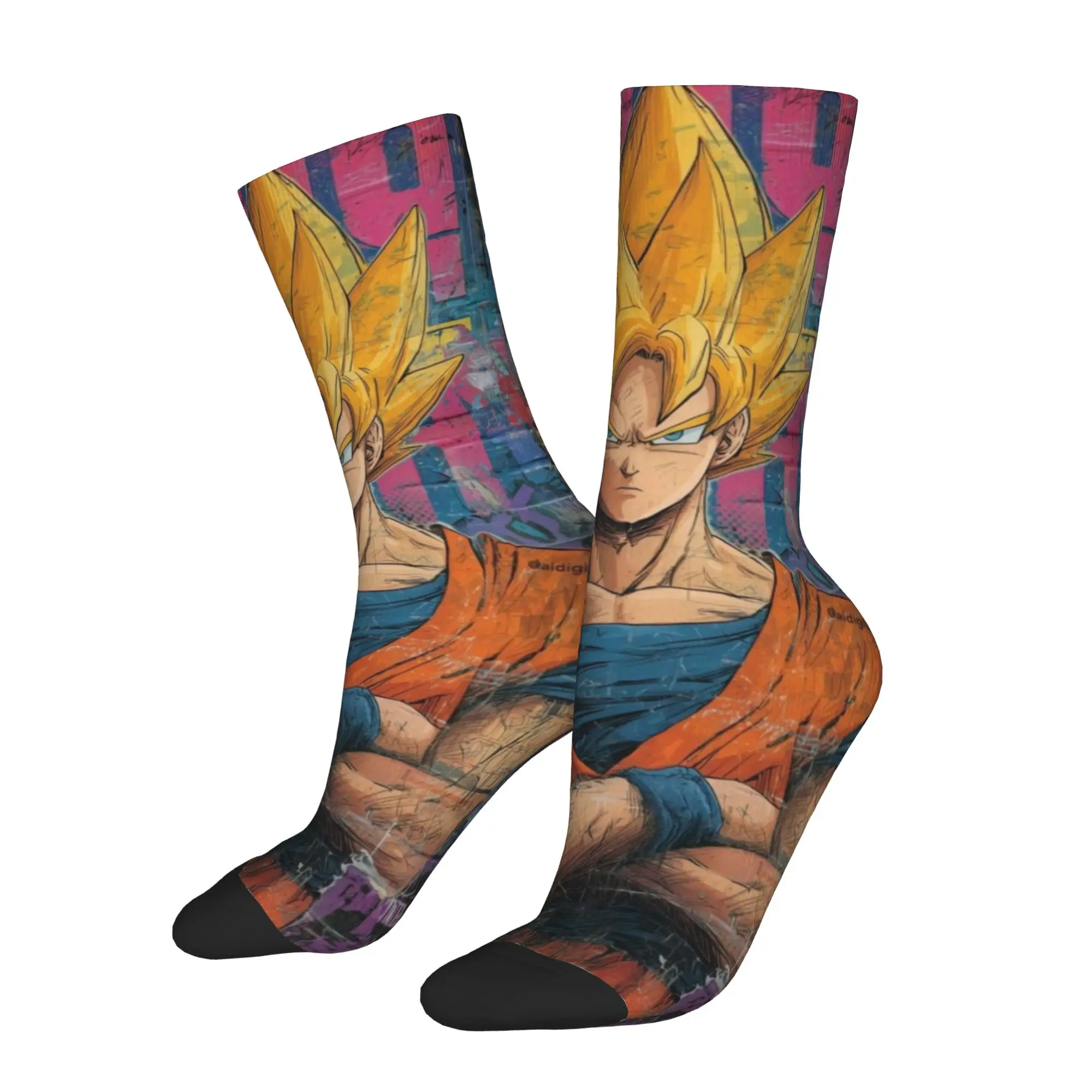 1 Pair Funny Sock Dragon Ball Son Goku (27) Harajuku Quality Pattern Printed Men Socks Novelty Men's Socks