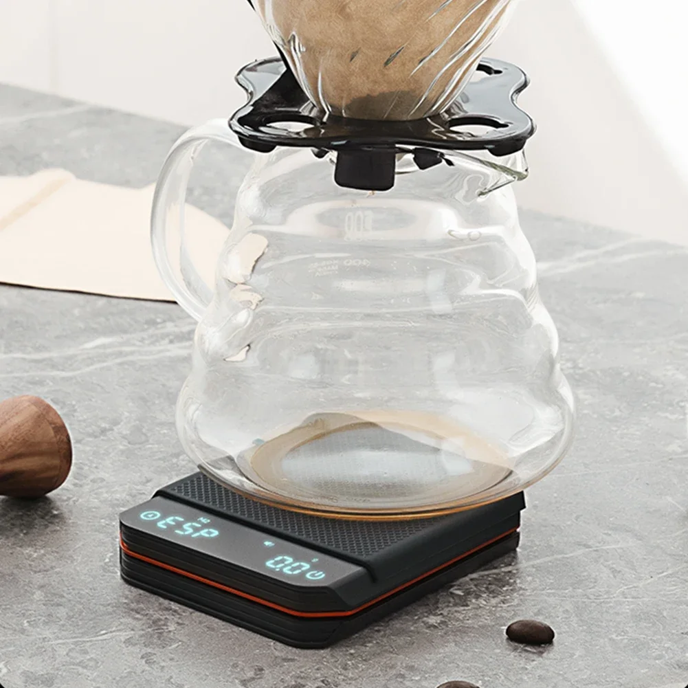 KitchenMini báscula de café con temporizador báscula precisa de 2kg/0,1g báscula de cocina Digital recargable para café expreso y vertido