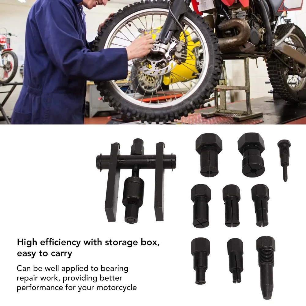 10PCS 8-25mm Internal Bearing Puller Set Collet Structure Storage Case Included Wheel Bearing Remover Metal Universal