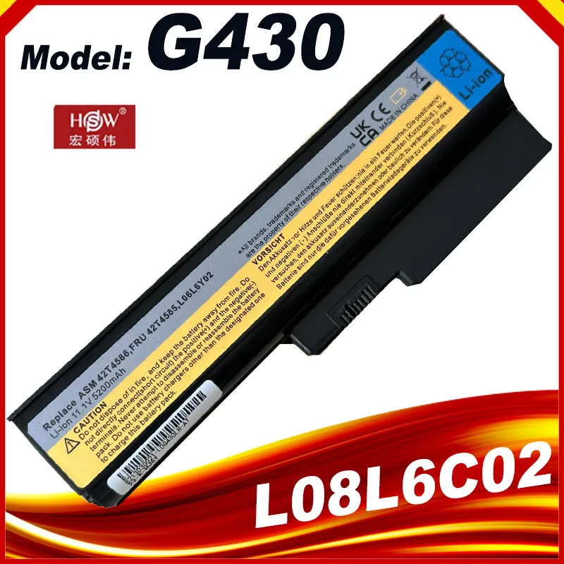 

Laptop battery For Lenovo 3000 G430 G450 G530 G550 N500 Z360 B460 B550 V460 V450 G455 G555 Y l08s6y02