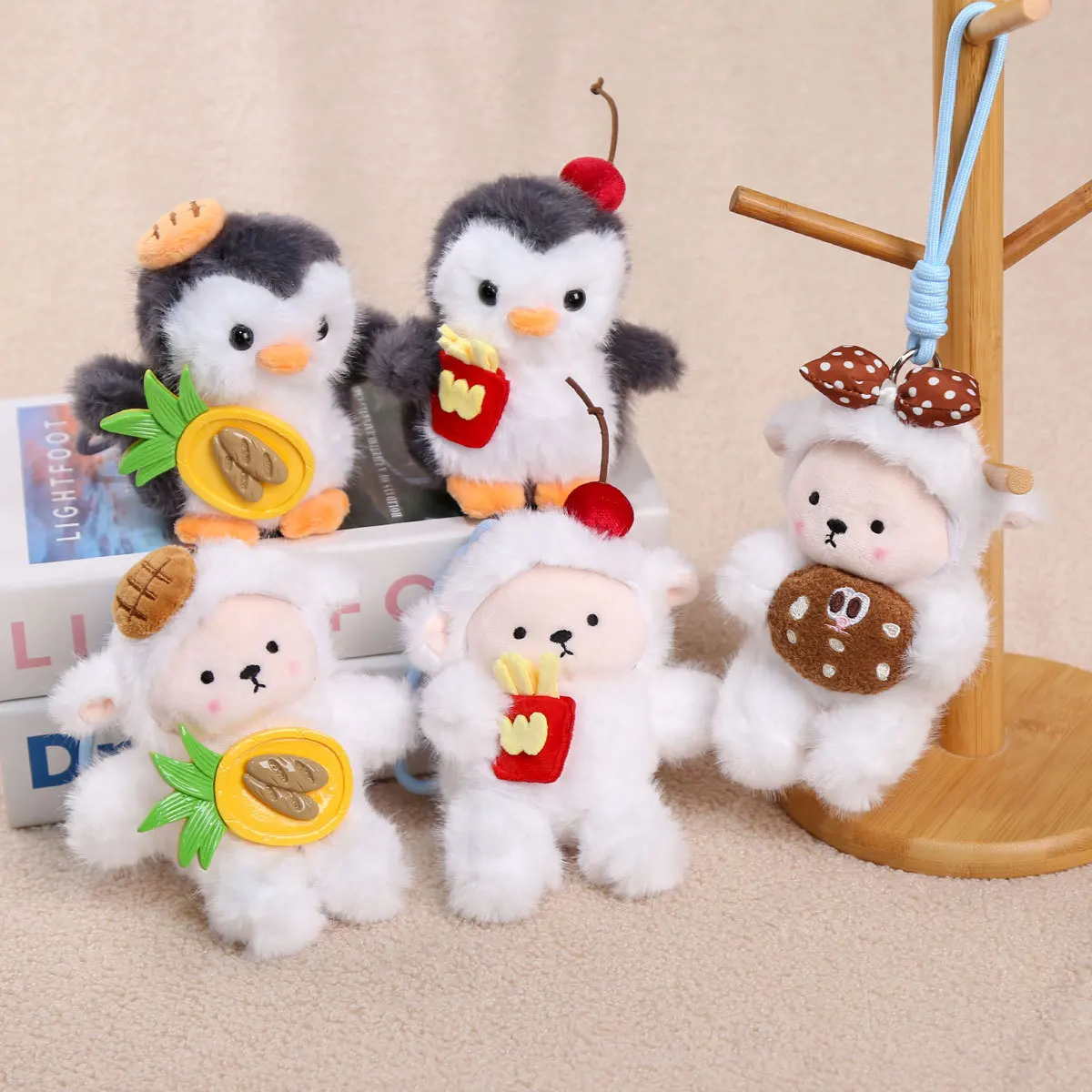 

Милый десерт, плюшевая кукла, овечья игрушка, кулон, брелок, мультфильм, аниме, пингвин, плюшевая кукла, сумка, декор, брелок, подарки на день рождения