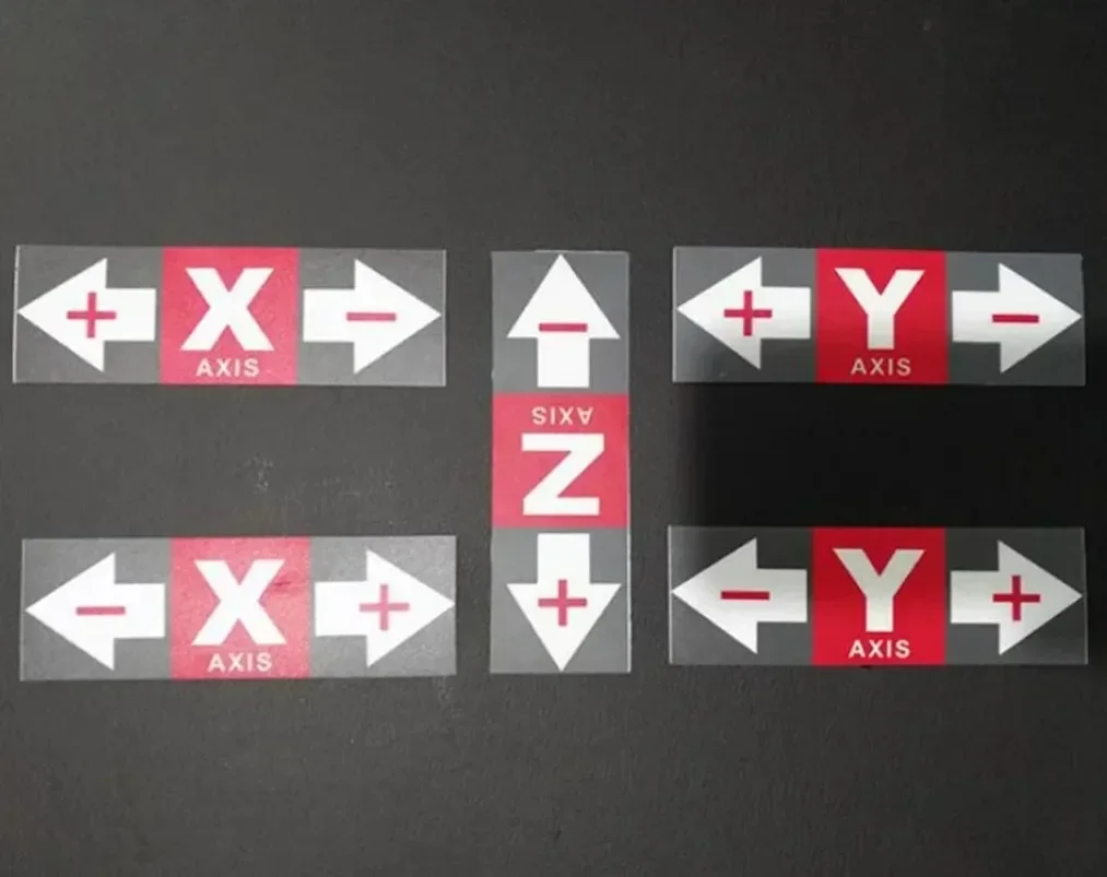 1PC Caution Sign  Engraving Machine Safety Sign PVC Label X/Y/Z Axis Sticker 1325 Signage CNC Switch Emergency Stop Paste