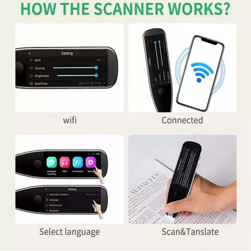 Smart Voice Photo Scan Translator Pen X5 PRO Multi Real-Time Language 112 Support Offline Online Translation Dictionary Pen