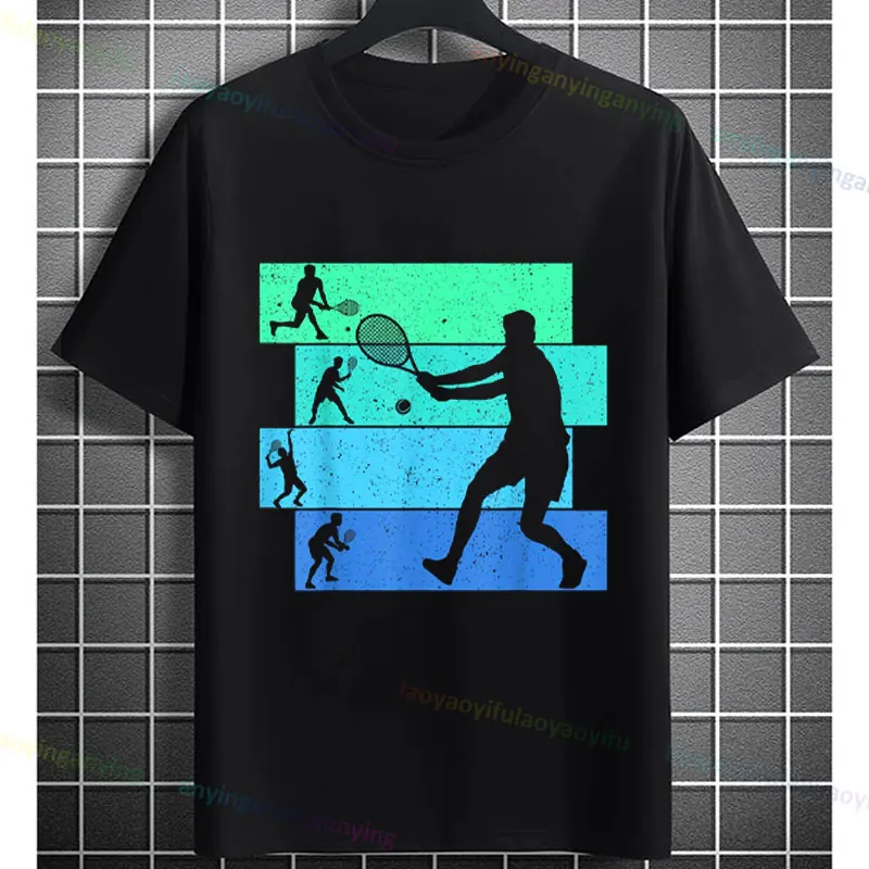 Grappig tennis The Essential Element Tennis-speler grafisch T-shirt Puur katoenen T-shirt met korte mouwen, perfect voor hardlopen of uitstapjes
