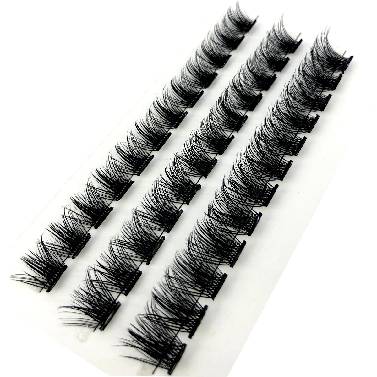 HBZGTLAD No Glue Needed Cluster Lashes DIY Press-On Easy to Graft Individual Eyelashes Extension False Mink Cilios Makeup Tool