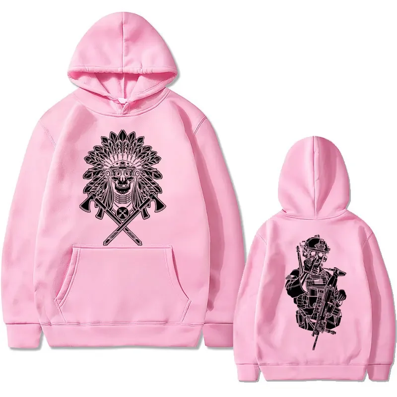 Sudadera con capucha con estampado de doble cara del grupo de observaciones hacia adelante, sudaderas con capucha con gráfico de calavera de terror gótico, ropa de calle Vintage para hombre