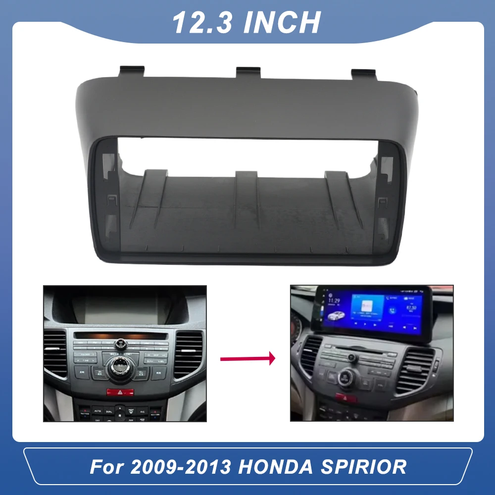 12.3 Inch Car Frame Fascia Adapter Canbus Box Android Fitting Panel Kit for 2009-2013 HONDA SPIRIOR