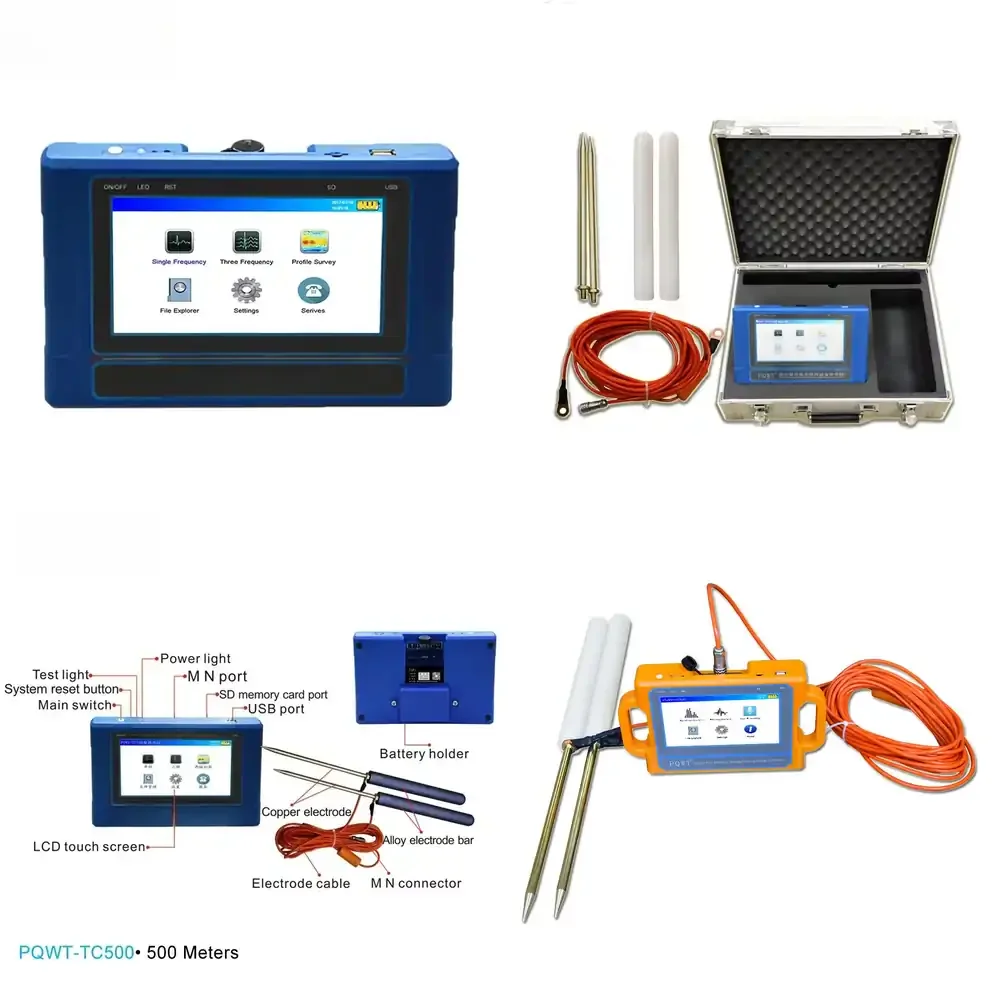 

Underground Water Adjustable 150m Depth 2D/3D Automatic Imaging 7" Touch Screen IP54 Rated for Enabled