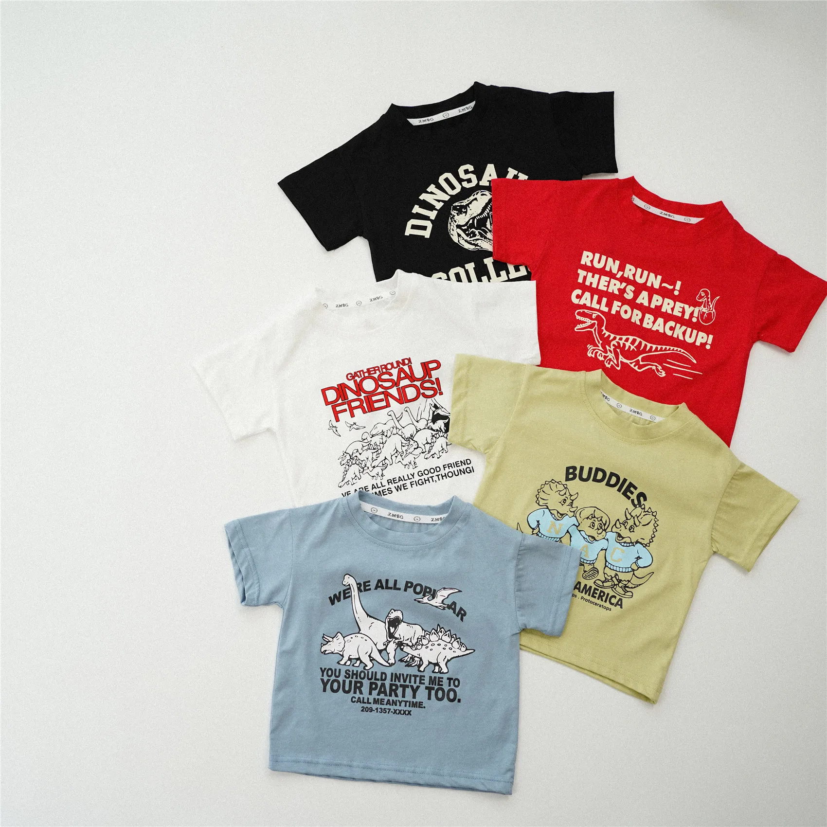 

2024 Summer New Children Short Sleeve T Shirts Baby Boy Girl Cartoon Print Casual Tees Toddler Loose Cotton Tops Kids Clothes