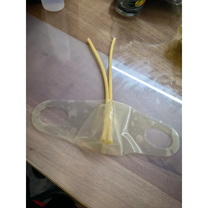 Image of Transparente Latexmaske mit 30 cm langem Nasenrohr