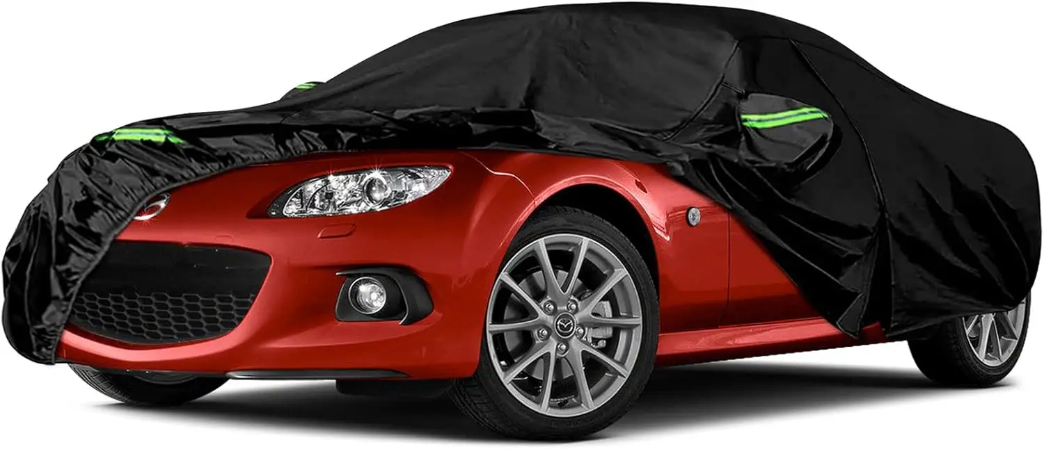 

Водонепроницаемый чехол для автомобиля Mazda Miata/MX-5, всепогодная защита с дверцей на молнии и ветрозащитными ремнями