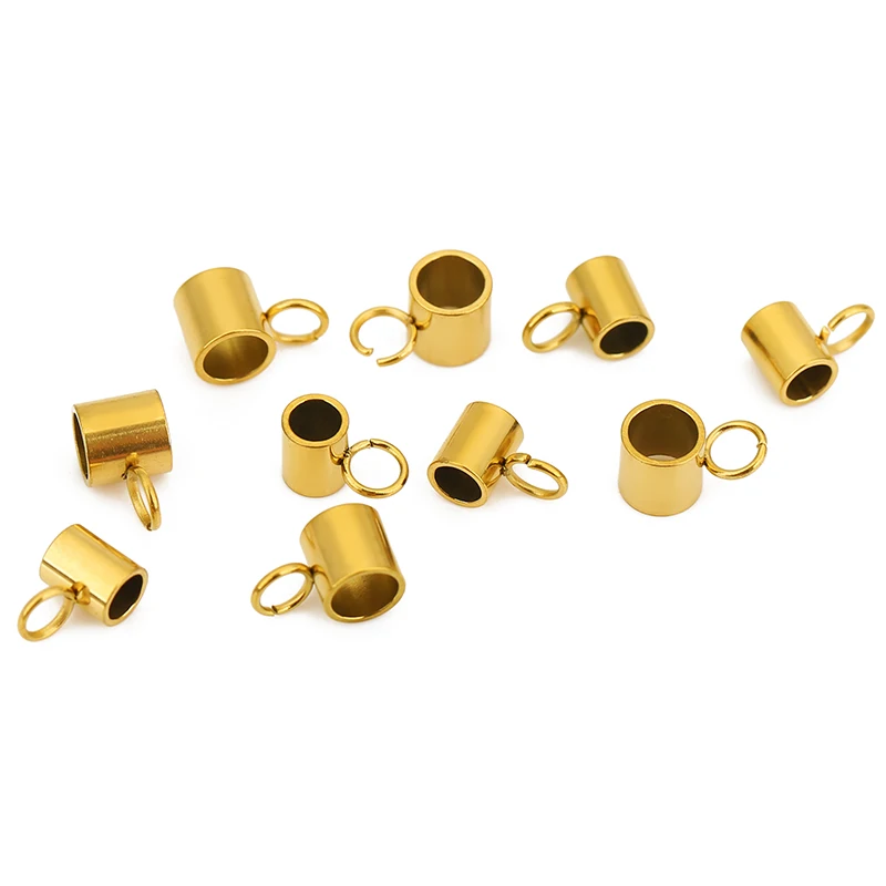 20 قطعة PVD لا تتلاشى أبدًا المعلقات الفولاذ المقاوم للصدأ موصلات قرصة كليب سحر الكفالة الخرز ل عقد دي اي واي سوار صنع المجوهرات