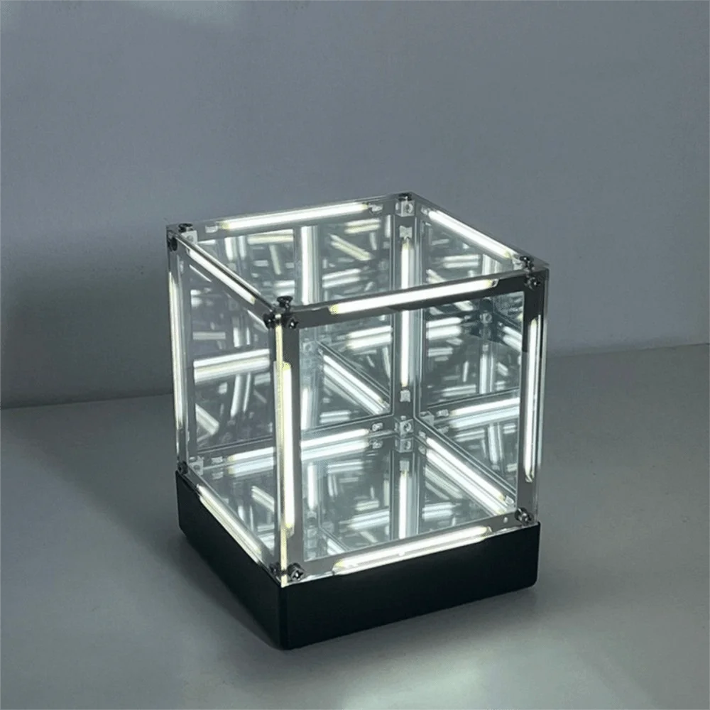 Maglev Technology Electronic Game Desktop Light LED Lighting Transparent Cube Maglev Hypercube 4D Night Light Place Ornaments
