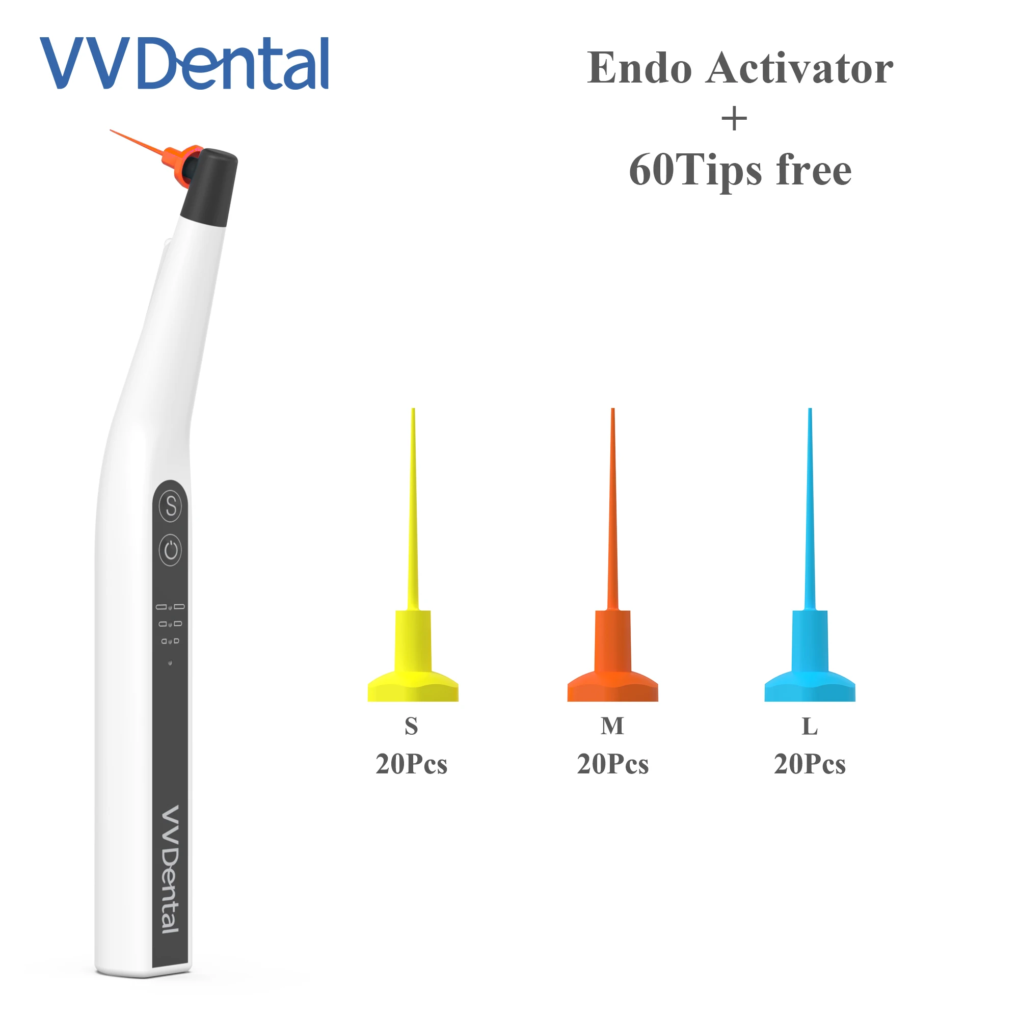 VVDental Dental Sonic Irrigator Endo Activator With LED Light For Root Canal Sonic Irrigator Endodontic Tools Instrument