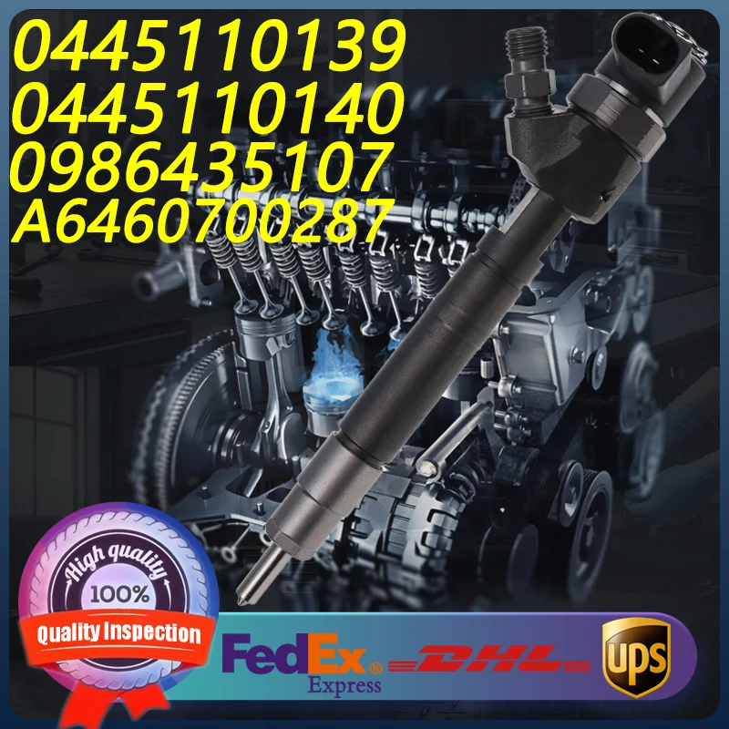 

0445110139 0445110140 0986435107 A6460700287 Common Rail Injector For Mercedes-Benz Viano 2.0 2.2 Vito 109 111 115 OM646 Engine