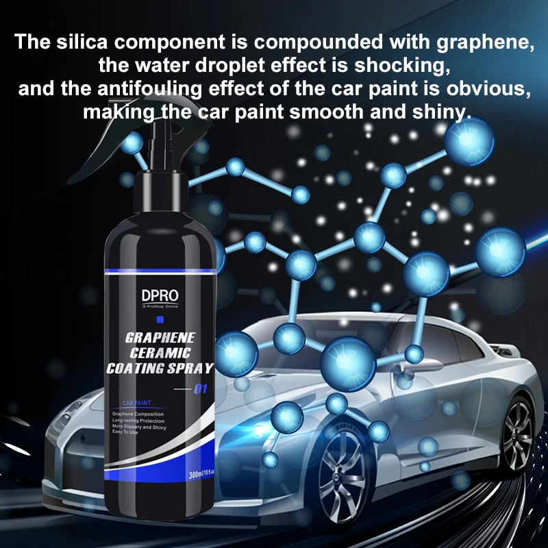 Dpro Ceramic Nano Coating 9H Liquid Glass Hydrophobic Polish Paste Waterproof Crystal Paint Spray Graphene Car Deatiling