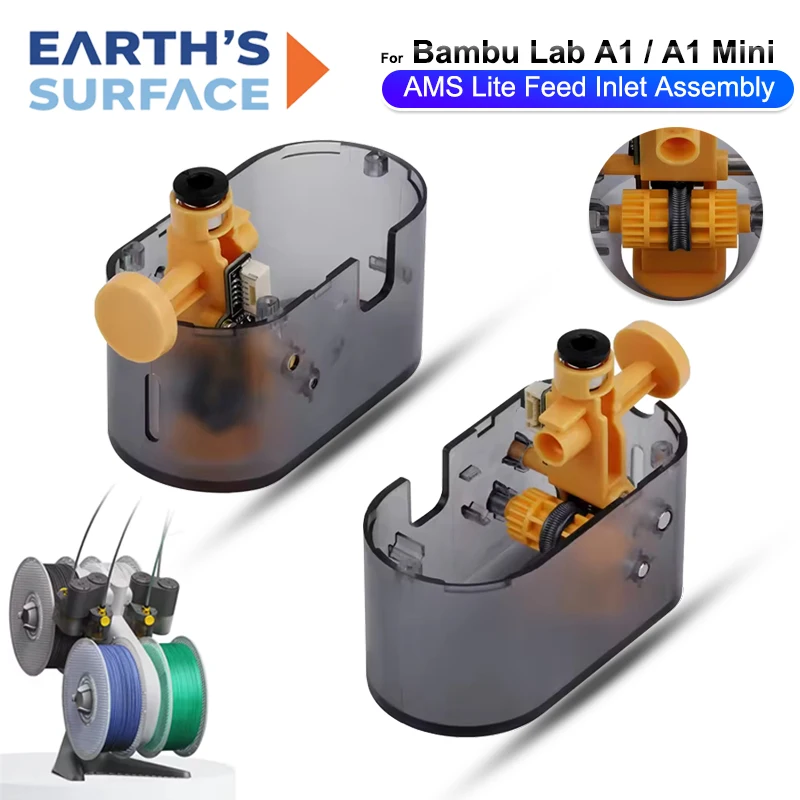 For Bambu Lab A1 A1 Mini AMS Lite Left Right Filament Funnel Unit Smooth Filament Flow For 3D Printer Parts Feed Port Assembly