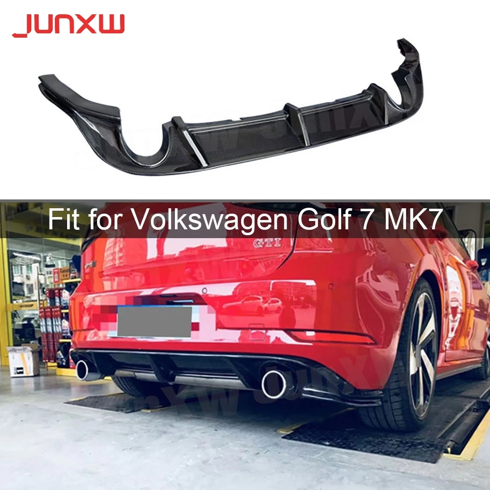 

High Quality Carbon Fiber Rear Bumper Lip Diffuser Spoiler for Volkswagen Golf 7 MK7 GTI Hatchback 2014 - 2017 FRP Body kits